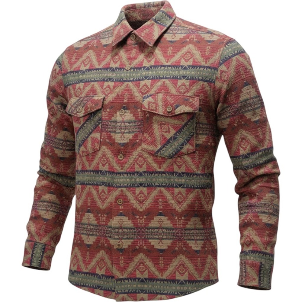 J.Crew Mens Med Southwestern Geometric Aztec Jacquard Workshirt Shacket Jacket